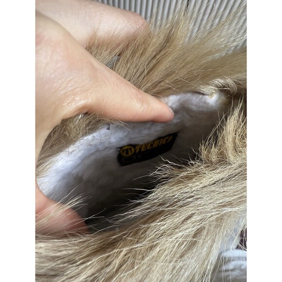 WOMEN'S VINTAGE CIRCA 1980'S TECNICA CREAM GOAT FUR & SHEARLING BOOTS SIZE 39 - Picture 12 of 12